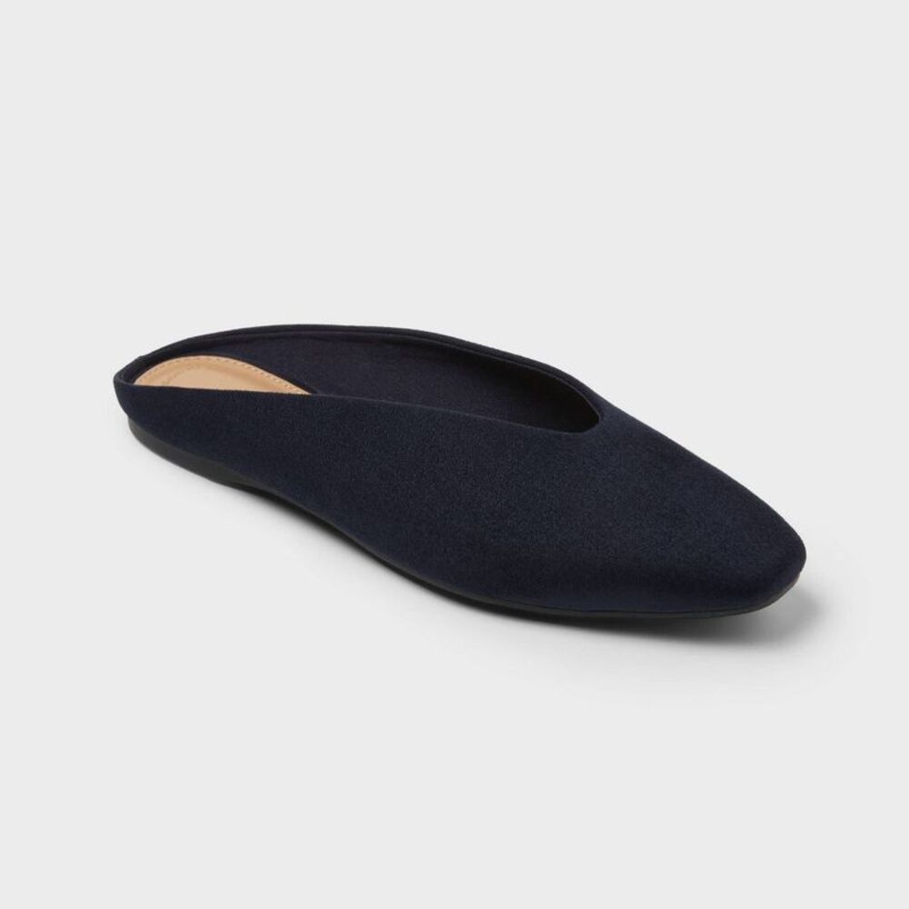Women's Liza Mule Flats - Universal Thread Navy Blue 9